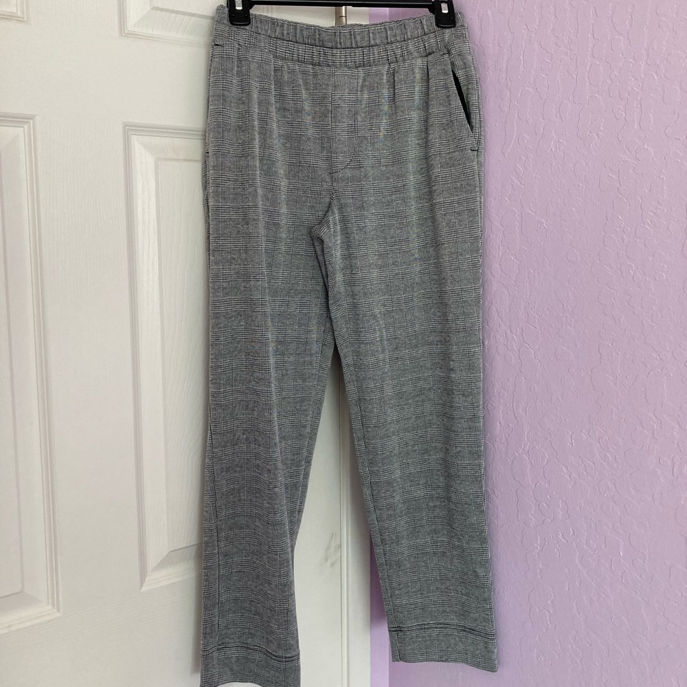 Grey Houndstooth Dress Sweatpants